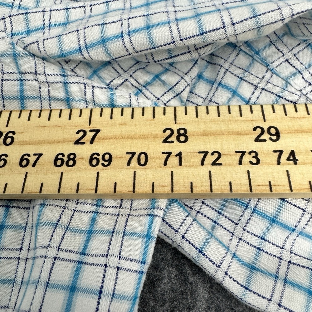 Cody James Core Plaid Button Up Stretch White Blue Mens‎ XXL - Picture 7 of 10